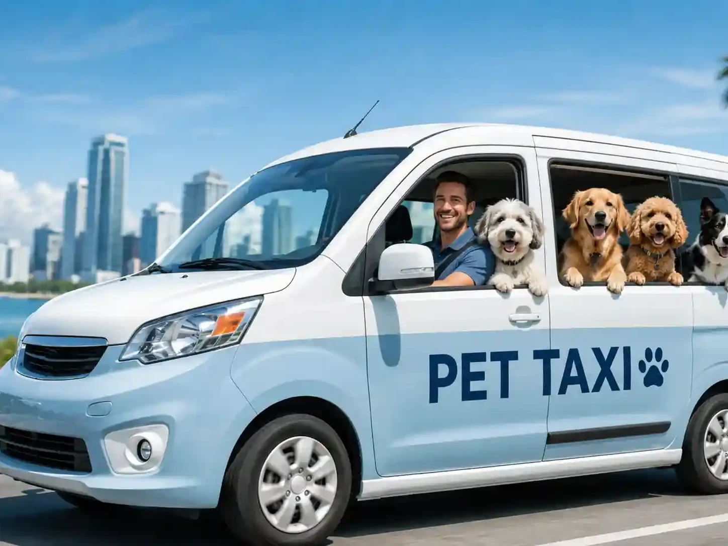 Pet Taxi vozilo za prevoz ljubimaca u Srbiji sa vozačem i psima